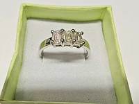 18 kt witgouden ring met 0,87 cts natuurlijke diamant - afbeelding 6 van  6