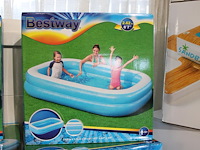 18 opblaasbare zwembaden bestway blauw rechthoekig, 262 cm x 175 cm x 51cm. - afbeelding 2 van  3