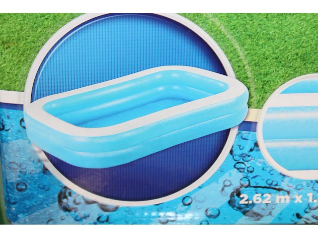 18 opblaasbare zwembaden bestway blauw rechthoekig, 262 cm x 175 cm x 51cm. - afbeelding 3 van  3