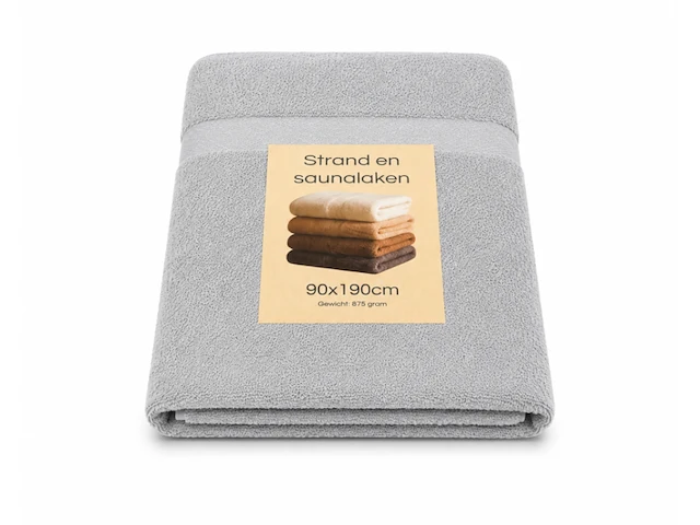 18 sauna/strandlaken 500gsm, grijs - afbeelding 1 van  1