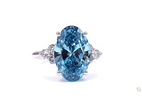 18 witgouden ring met 5,83 crt. diamant - afbeelding 5 van  6