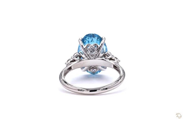 18 witgouden ring met 5,83 crt. diamant - afbeelding 6 van  6