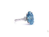 18 witgouden ring met 5,83 crt. diamant - afbeelding 3 van  4