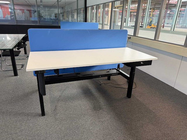 180x80cm - elektrisch zit-sta duo-bureau (5x) - afbeelding 1 van  5