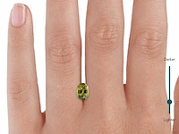 1,85 ct oval cut lichtgroene topaas – khaki groen - afbeelding 4 van  4