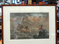 18e-eeuwse handgekleurde vue d'optique (een antieke perspectiefprent) - afbeelding 1 van  5