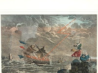 18e-eeuwse handgekleurde vue d'optique (een antieke perspectiefprent) - afbeelding 2 van  5