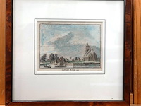 18e-eeuwse kopergravure met de titel "'t dorp kuik 1737"