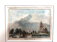18e-eeuwse kopergravure met de titel "'t dorp kuik 1737" - afbeelding 2 van  5
