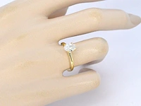 18k geelgouden solitair, ovaal moissaniet 1.00 ct - afbeelding 3 van  10