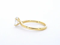 18k geelgouden solitair, ovaal moissaniet 1.00 ct - afbeelding 5 van  10