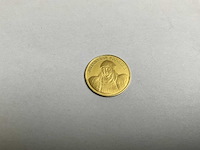 18k gouden penning juliana van stolberg (3,7 gram) - afbeelding 2 van  3