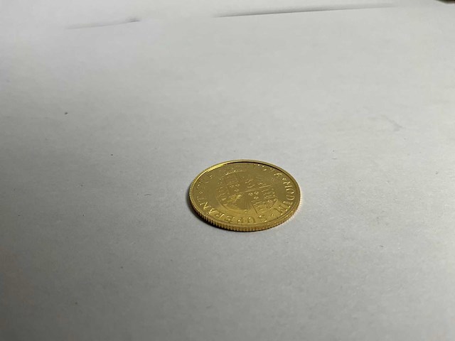 18k gouden penning maria stuart (3,7 gram) - afbeelding 2 van  3