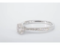 18k witgouden entourage ring, diamanten 0.80 ct - afbeelding 5 van  6