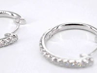 18k witgouden oorhangers, 26 diamanten 0.60 ct - afbeelding 4 van  9