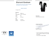 18k witgouden oorhangers, 26 diamanten 0.60 ct - afbeelding 9 van  9