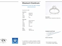 18k witgouden ring, moissaniet 1.00 ct en diamant 0.30 ct - afbeelding 8 van  8