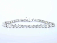 18k witgouden tennisarmband briljant 10.00 ct