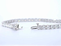 18k witgouden tennisarmband briljant 10.00 ct - afbeelding 5 van  6