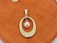 18kt goldfilled pendant hanger met parel - afbeelding 1 van  4