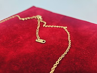 18kt goldplated juweliersketting met alhambra parelmoer pendant - afbeelding 5 van  5
