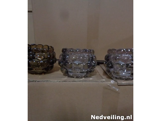 19 stuks luxe glazen waxinelichthouders - afbeelding 2 van  3