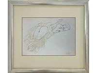 1910 tekening op papier gustav klimt - afbeelding 2 van  4