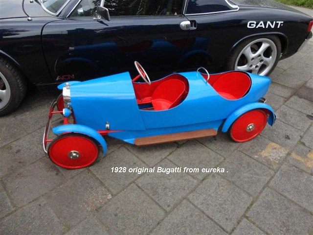 1928 bugatti eureka pedal car | original vintage pedal car - afbeelding 8 van  14