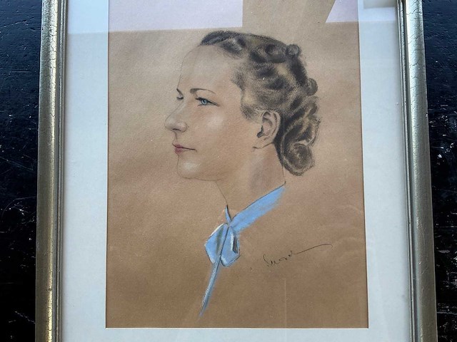 1940 pasteltekening - afbeelding 1 van  5