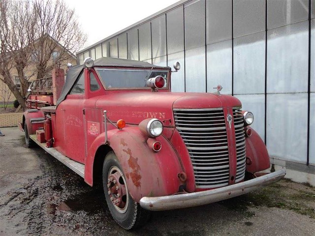 1946 american lafrance ladder truck | vintage fire engine - afbeelding 6 van  17