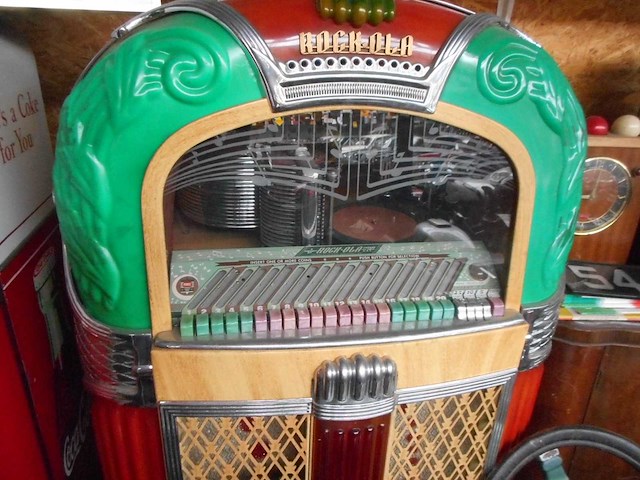 1948 rock-ola 1428 jukebox | american vintage music machine - afbeelding 5 van  16