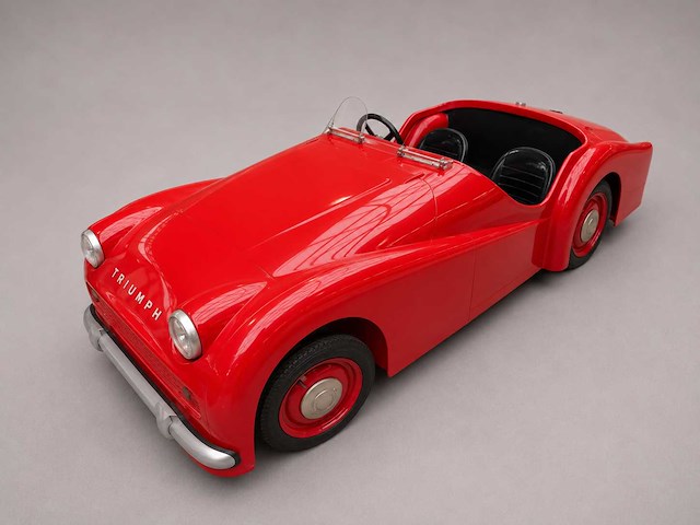 1950s triumph tr3 pedal car | british sports car style vintage pedal car - afbeelding 1 van  3