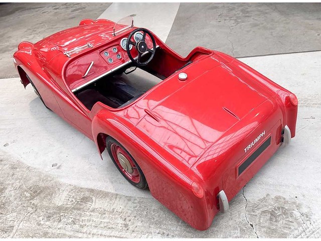 1950s triumph tr3 pedal car | british sports car style vintage pedal car - afbeelding 2 van  3