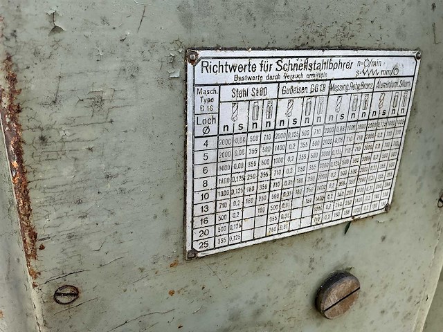 1954 veb bt 16 kolomboormachine - afbeelding 3 van  14