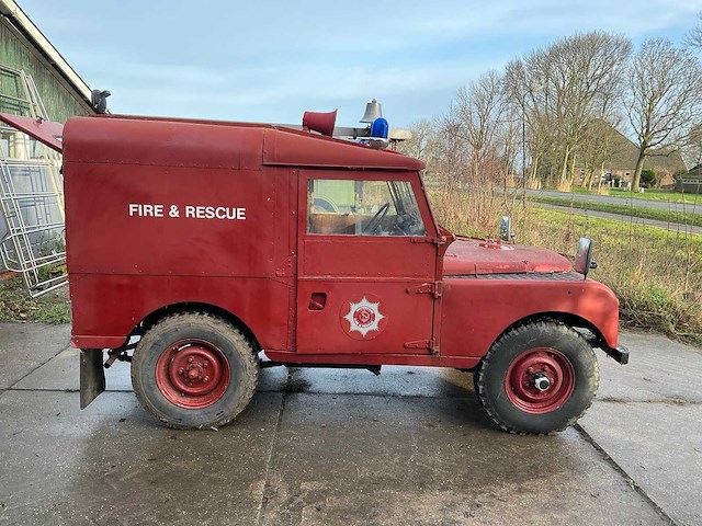 1955 land rover 80 series 1 brandweervoertuig 4x4 - afbeelding 30 van  33