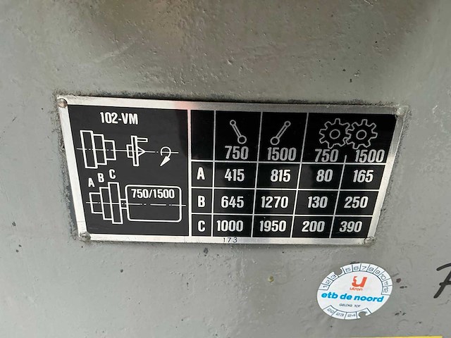 1955 schaublin 102 vm universele draaibank - afbeelding 1 van  15