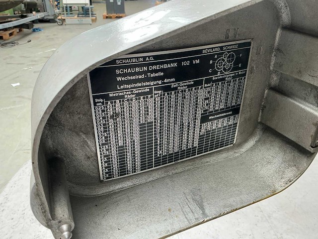 1955 schaublin 102 vm universele draaibank - afbeelding 3 van  15