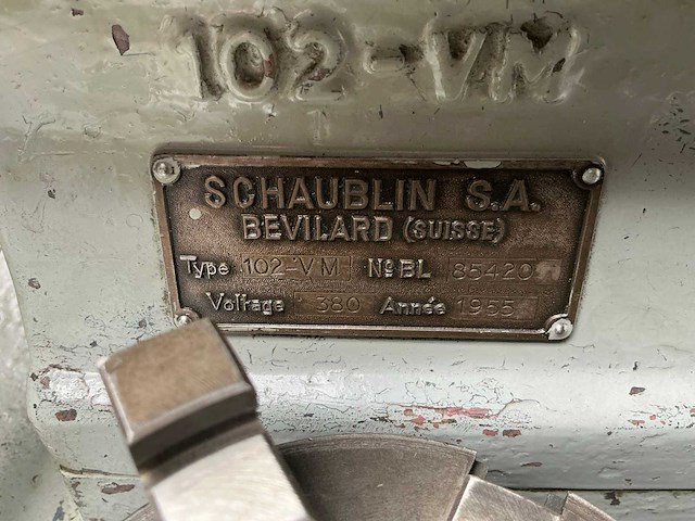 1955 schaublin 102 vm universele draaibank - afbeelding 7 van  15