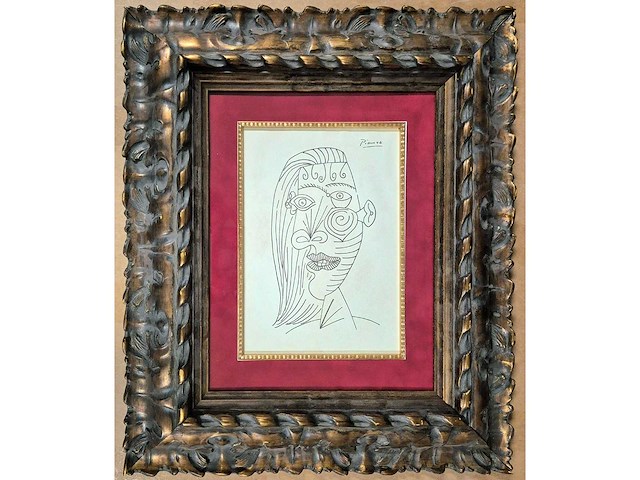 1956 gouache pablo picasso ‘zt’ - afbeelding 2 van  7