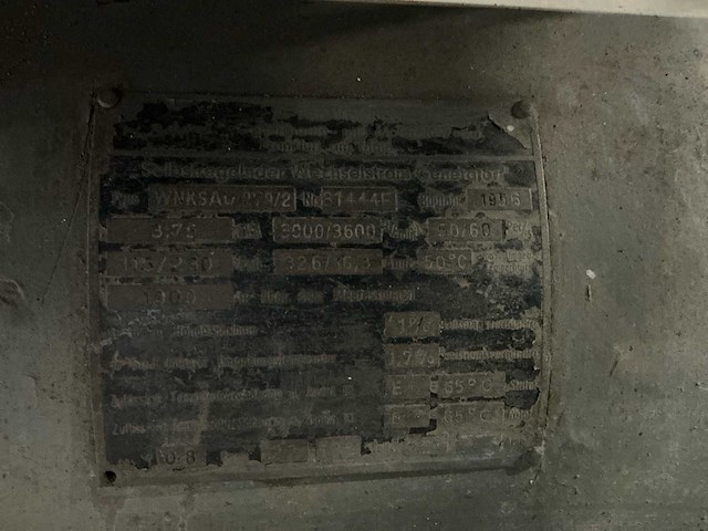 1956 imperia 3,15kva benzineaggregaat - afbeelding 10 van  12