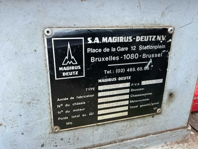 1956 magirus-deutz mepcur4x4 legervoertuig - afbeelding 15 van  20