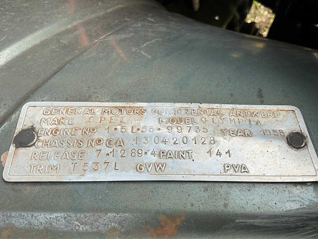 1956 opel olympia oldtimer - afbeelding 16 van  30