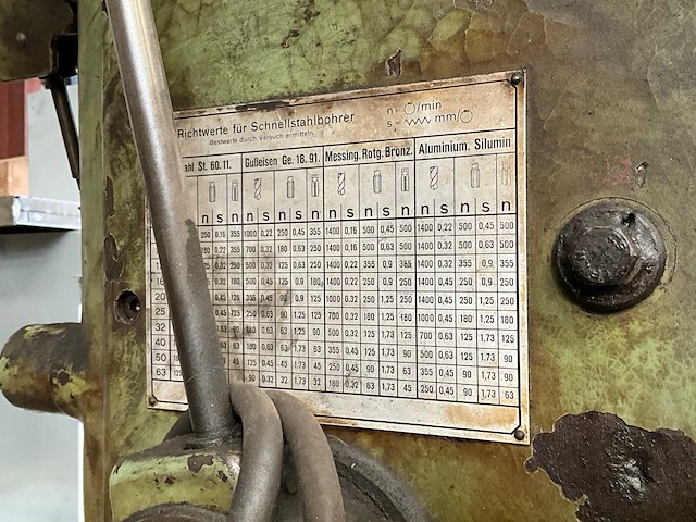 1957 veb bs 40 kolomboormachine - afbeelding 8 van  9