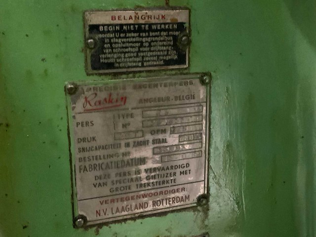 1959 raskin r3 mod.63 excenterpers - afbeelding 2 van  11