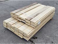 19.6 m2 afrikaans eiken vloerdelen 18x135mm, lengte 120 en 150 cm - afbeelding 6 van  6