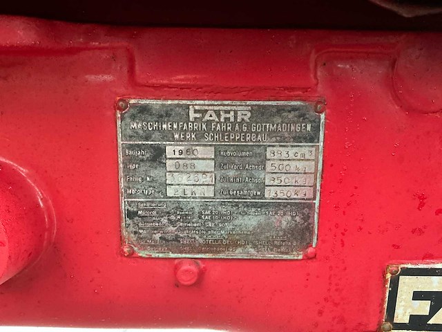 1960 fahr d88 oldtimer tractor - afbeelding 17 van  19