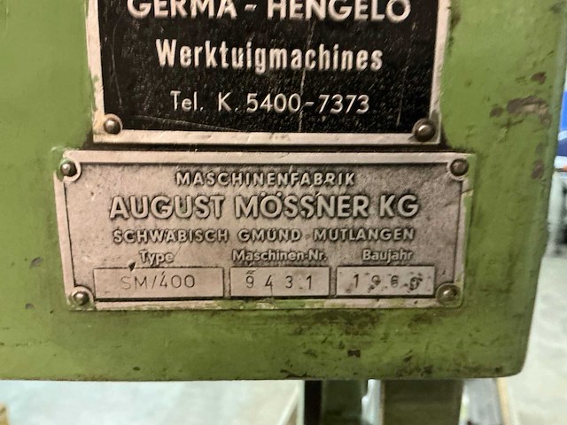 1960 mössner rekord sm/400 lintzaagmachine - afbeelding 2 van  10