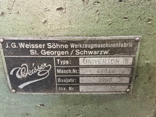 1960 weisser univertor18 centerdraaibank - afbeelding 3 van  12