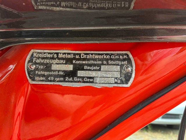1961 kreidler florett k54/0m brommer - afbeelding 17 van  24