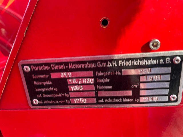 1961 porsche super master 19l oldtimer tractor - afbeelding 59 van  62